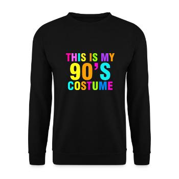 This is my 90s retro vintage 90s costume - Unisex Sweatshirt - black - Front - Alina (178cm) & Michal (187cm)