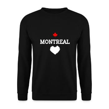 Montreal - Unisex Sweatshirt - black - Front - Alina (178cm) & Michal (187cm)