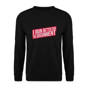 mieux fonctionner que le gouvernement - Sweat-shirt Unisexe - noir - Devant - Alina (178cm) & Michal (187cm)