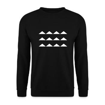 Rune Symbol Geschenk Ornament ethnisch Spirit Art - Unisex Pullover - Schwarz - Vorne - Alina (178cm) & Michal (187cm)