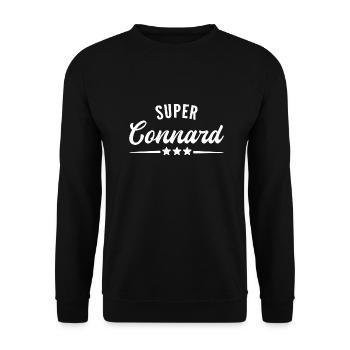 super connard - Sweat-shirt Unisexe - noir - Devant - Alina (178cm) & Michal (187cm)
