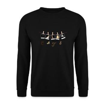 Cats - Unisex Pullover - Schwarz - Vorne - Alina (178cm) & Michal (187cm)