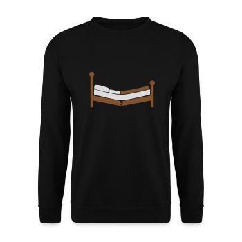 Kaputtes Bett Clipart Logo - Unisex Pullover - Schwarz - Vorne - Alina (178cm) & Michal (187cm)