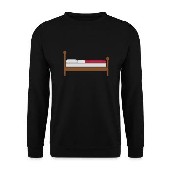 Cozy Bed Clipart Logo - Sweat-shirt Unisexe - noir - Devant - Alina (178cm) & Michal (187cm)