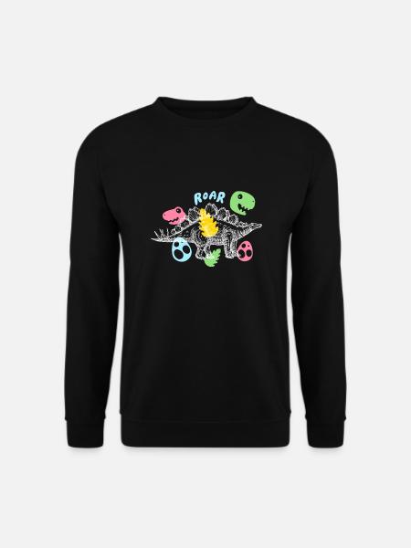 Dinosaurier Stegosaurus prähistorisch Urzeit - Unisex sweater - sort