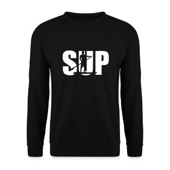 Skateboard SUP Surfing - Unisex Sweatshirt - black - Front - Alina (178cm) & Michal (187cm)