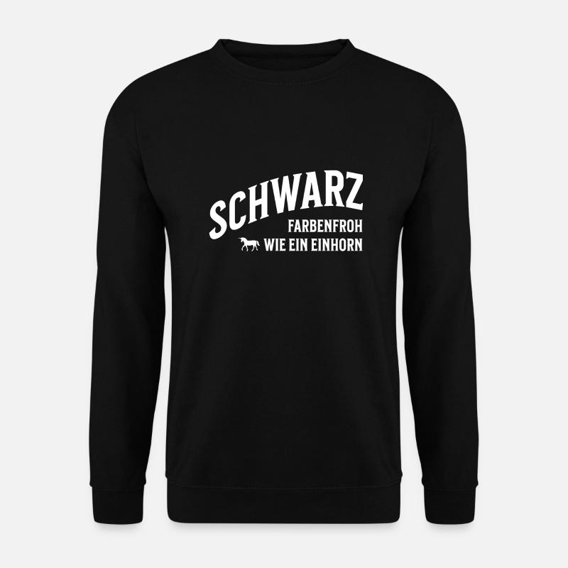 Schwarz wie ein Einhorn - Unisex Pullover - Schwarz