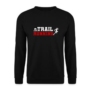 Trail Runner Running Jogging Jogger I Gift - Sweat-shirt Unisexe - noir - Devant - Alina (178cm) & Michal (187cm)