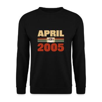 18e anniversaire Avril Né en 2005 Idée cadeau - Sweat-shirt Unisexe - noir - Devant - Alina (178cm) & Michal (187cm)