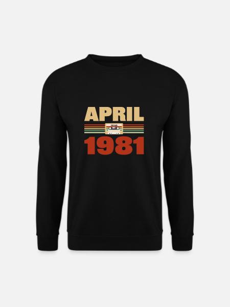 42. Geburtstag April Jahrgang 1981 Geschenkidee - Unisex Pullover - Schwarz