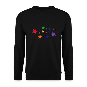 Stars and bubbles - Unisex Sweatshirt - black - Front - Alina (178cm) & Michal (187cm)