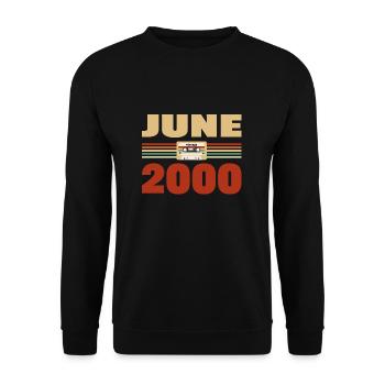 23ème anniversaire juin millésime 2000 Idée cadeau - Sweat-shirt Unisexe - noir - Devant - Alina (178cm) & Michal (187cm)