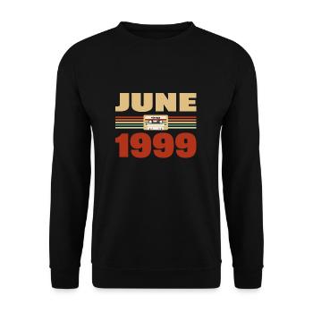 24ème Anniversaire Juin Millésime 1999 Idée cadeau - Sweat-shirt Unisexe - noir - Devant - Alina (178cm) & Michal (187cm)