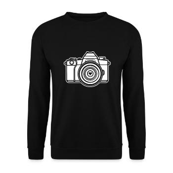 Photographe Photographie Caméra de photographie - Sweat-shirt Unisexe - noir - Devant - Alina (178cm) & Michal (187cm)