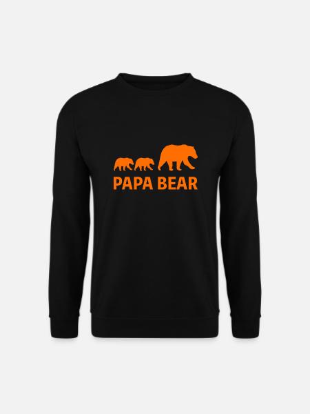 Papa Bear Vater Vatertag - Unisex Pullover - Schwarz