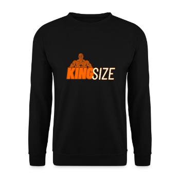 KingSize - Unisex Pullover - Schwarz - Vorne - Alina (178cm) & Michal (187cm)