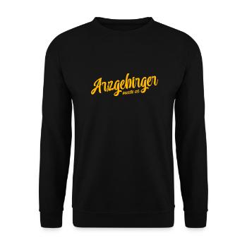 Erzgebirge Heimat liebe - Unisex Pullover - Schwarz - Vorne - Alina (178cm) & Michal (187cm)
