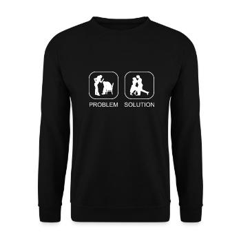 Dancer Ballet Gift Dance Ballerina Dance Class - Unisex Sweatshirt - black - Front - Alina (178cm) & Michal (187cm)