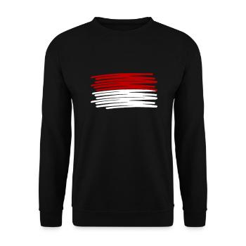 Monaco Monte-Carlo Flag Painted Flag Painted - Sweat-shirt Unisexe - noir - Devant - Alina (178cm) & Michal (187cm)