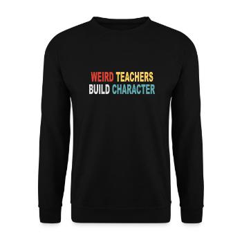 School Teacher Saying Sayings Gift Retro - Unisex Sweatshirt - black - Front - Alina (178cm) & Michal (187cm)