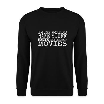 baked cook dinosaur tshirt geek i love gift funny - Unisex Pullover - Schwarz - Vorne - Alina (178cm) & Michal (187cm)