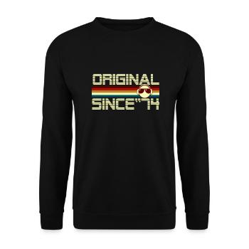 Since 74 - Sweat-shirt Unisexe - noir - Devant - Alina (178cm) & Michal (187cm)