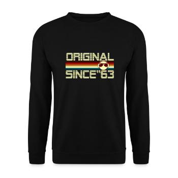 Since 63 - Unisex Sweatshirt - black - Front - Alina (178cm) & Michal (187cm)