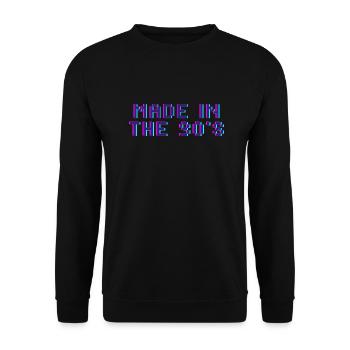 Made in the 90's - Unisex Pullover - Schwarz - Vorne - Alina (178cm) & Michal (187cm)