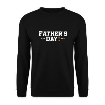 FATHER'S DAY - Unisex Sweatshirt - black - Front - Alina (178cm) & Michal (187cm)