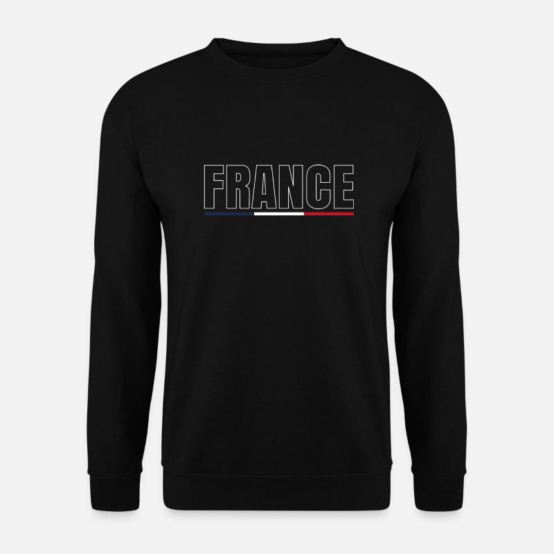 FRANKREICH Flagge und Emblem von Frankreich. Ertragen - Unisex Pullover - Schwarz