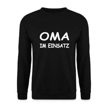 Oma - Unisex Pullover - Schwarz - Vorne - Alina (178cm) & Michal (187cm)