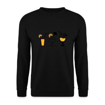 Cocktails - Unisex Pullover - Schwarz - Vorne - Alina (178cm) & Michal (187cm)