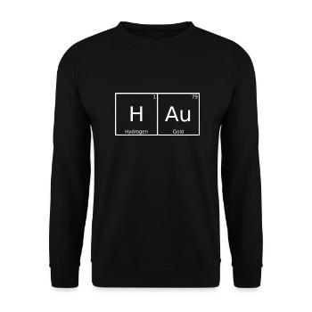Hau Nom Prénom Chimie Tableau périodique Eléments - Sweat-shirt Unisexe - noir - Devant - Alina (178cm) & Michal (187cm)