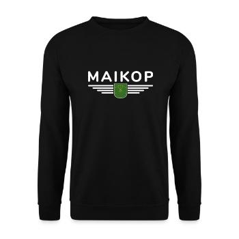 Maikop Design – For fans of the capital city of Adygea - Unisex Sweatshirt - black - Front - Alina (178cm) & Michal (187cm)