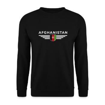 Afghanistan Design – Pride and Culture - Unisex Sweatshirt - black - Front - Alina (178cm) & Michal (187cm)