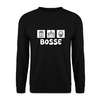 Prénom Bosse - Sweat-shirt Unisexe - noir - Devant - Alina (178cm) & Michal (187cm)