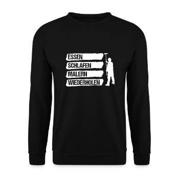 Maître Peintre Compagnon Peintre - Sweat-shirt Unisexe - noir - Devant - Alina (178cm) & Michal (187cm)