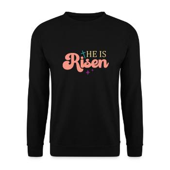 Il est ressuscité - Sweat-shirt Unisexe - noir - Devant - Alina (178cm) & Michal (187cm)