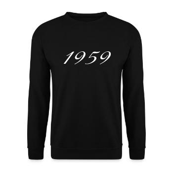 1959 Birthday Gift, Original since 1959 - Unisex Sweatshirt - black - Front - Alina (178cm) & Michal (187cm)