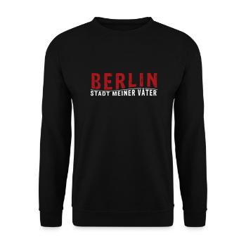 BERLIN - Stadt meiner Väter - Unisex Pullover - Schwarz - Vorne - Alina (178cm) & Michal (187cm)