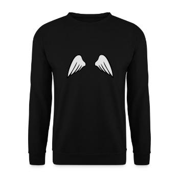 wings - Unisex Sweatshirt - black - Front - Alina (178cm) & Michal (187cm)
