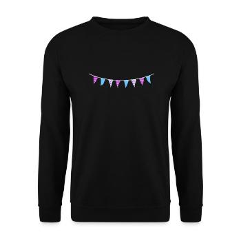 Blue and Purple Bunting - Unisex Sweatshirt - black - Front - Alina (178cm) & Michal (187cm)