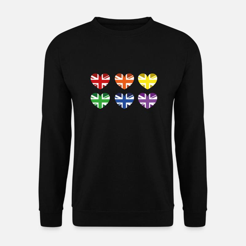 BRITISCHE REGENBOGENFLAGGE - Unisex Pullover - Schwarz