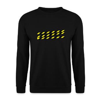 construction__f2 - Unisex Pullover - Schwarz - Vorne - Alina (178cm) & Michal (187cm)