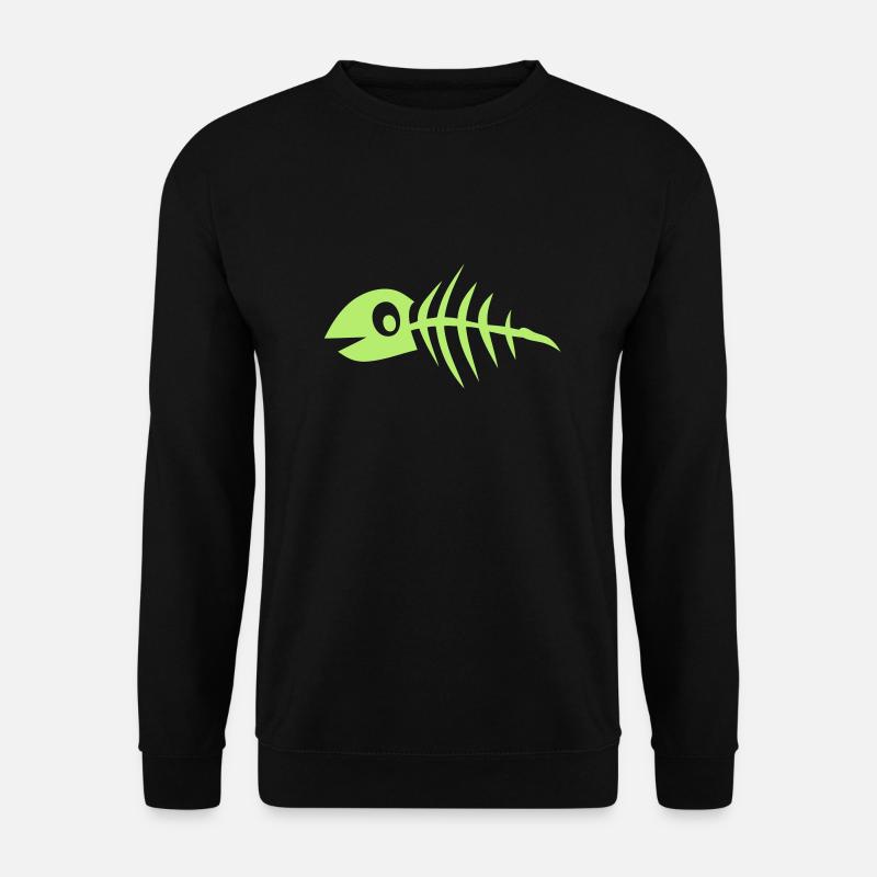 fish fish bone ridge fischgrate1 - Unisex Sweatshirt - black