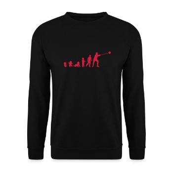 Evolution hammer throw men adult baby - Unisex Sweatshirt - black - Front - Alina (178cm) & Michal (187cm)