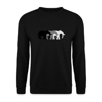 3 Elephants - Unisex Pullover - Schwarz - Vorne - Alina (178cm) & Michal (187cm)