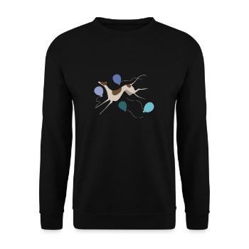 Sauts de lévriers et ballons - Sweat-shirt Unisexe - noir - Devant - Alina (178cm) & Michal (187cm)