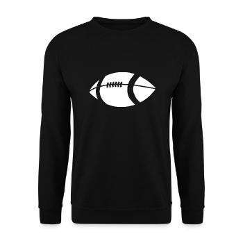 Football Rugby - Unisex Pullover - Schwarz - Vorne - Alina (178cm) & Michal (187cm)