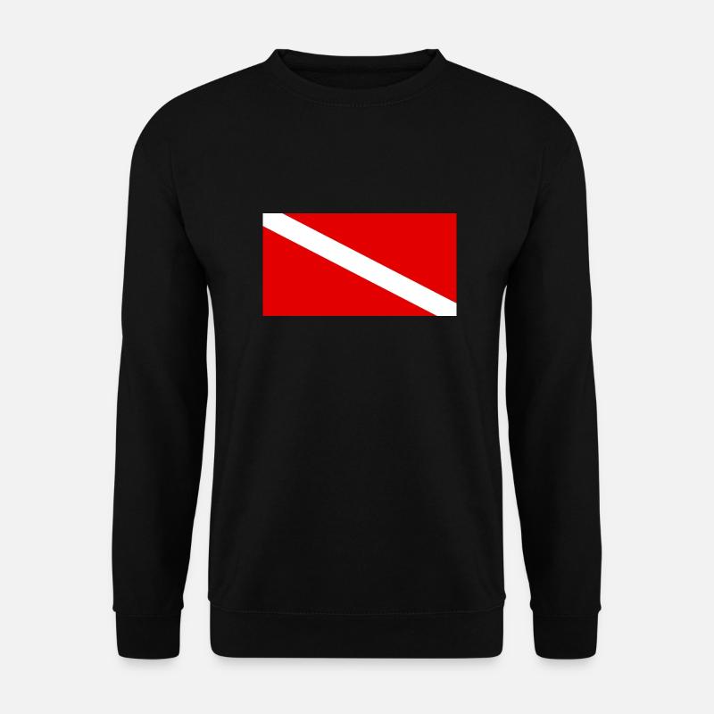 Taucherflagge Diving Flag - Unisex Pullover - Schwarz
